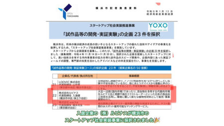 ルピナス（横浜市スタートアップ社会実装事業）